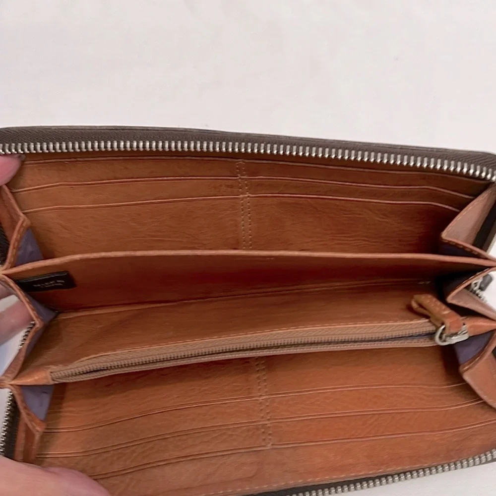 Coach Leather Accordion Wallet
